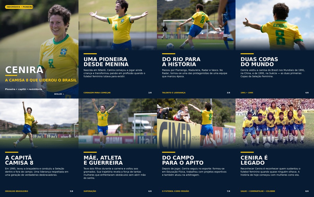 Atleta pioneira do futebol feminino em campo
