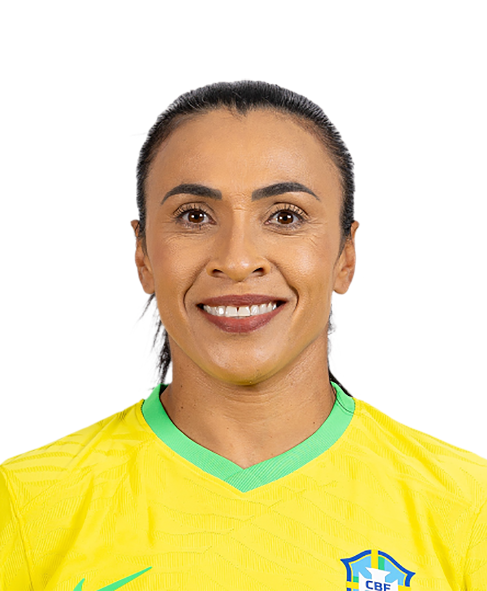 Marta em registro de sua trajetória no futebol